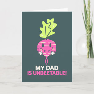 My dad is unbeetable Father's day dad joke pun  Card