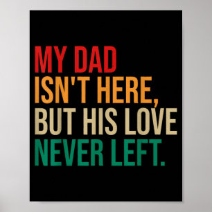 My Dad Isnt Here But His Love Left Memorial Quote Poster