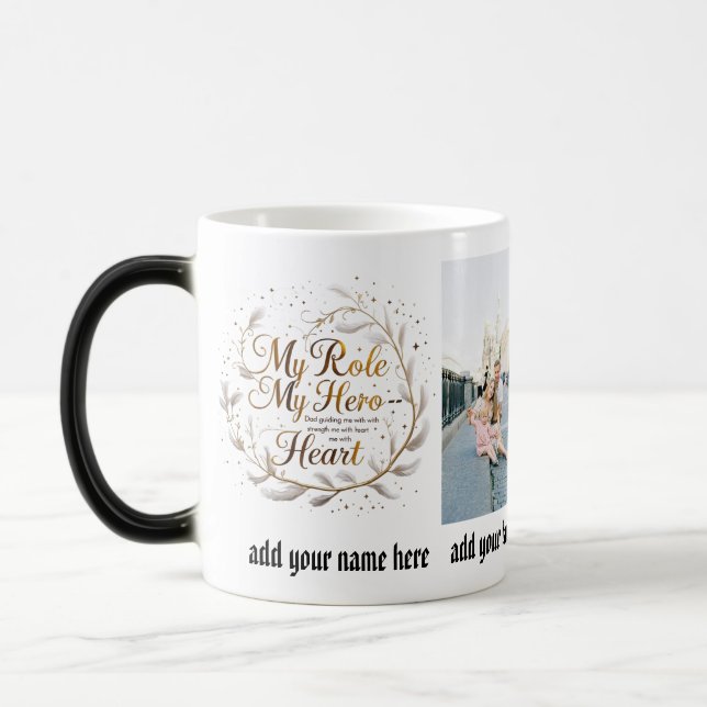 My Dad, My Hero – Magic Morphing Mug (11 oz) (Left)