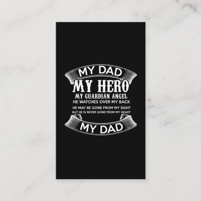 my dad my hero my guardian angel he watches over m business card (Front)