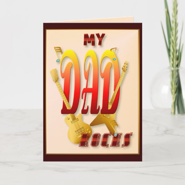 My Dad Rocks! Card (Front)