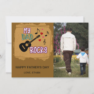 My Dad Rocks -Father's Day Photo Card