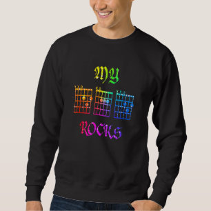 My Dad Rocks Guitar Chords Fathers Day Sweatshirt