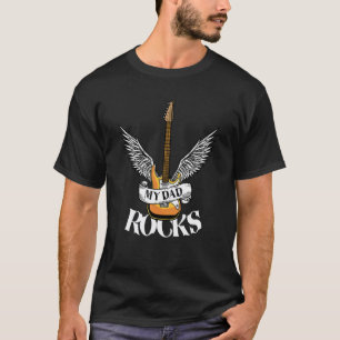 My Dad Rocks Rock And Roll Electronic Rock Guitar T-Shirt