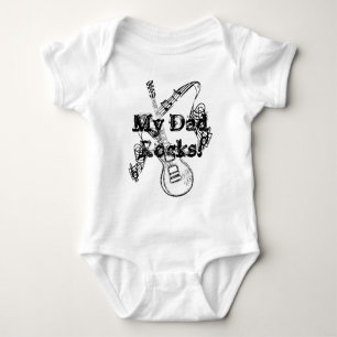 My Dad Rocks T-Shirt -  Gift for Dad Baby Bodysuit