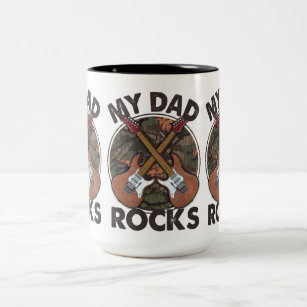 My Dad Rocks Two-Tone Coffee Mug