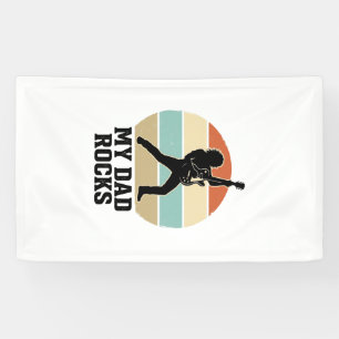 My Dad Rocks Vintage Guitar Sunset Shirt Design_1 Banner