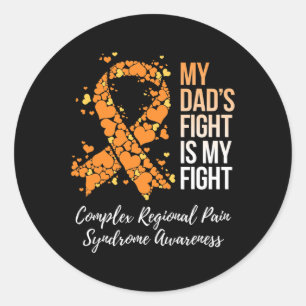 My Dad’s Fight Complex Regional Pain Syndrome Awar Classic Round Sticker