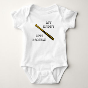 My Daddy Hits Bombs Baby Bodysuit