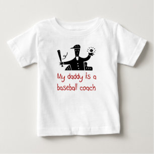 My Daddy is a Baseball Coach baby t-shirt