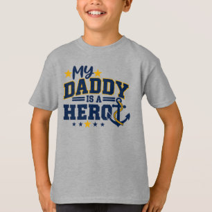 My Daddy Is a Hero Navy Anchor T-Shirt