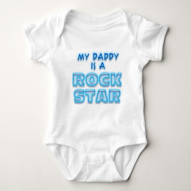 My Daddy Is a Rockstar Baby Bodysuit (Front)