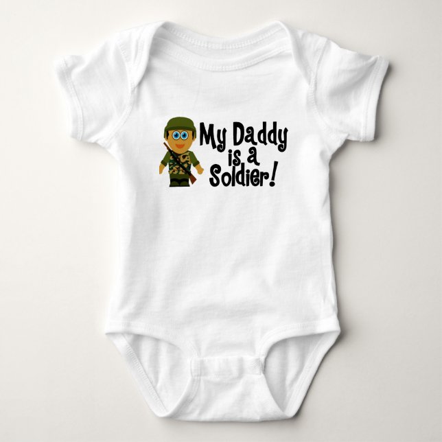 My Daddy is a Soldier Baby Bodysuit (Front)