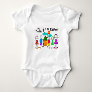 My Daddy is an Engineer II Baby Bodysuit