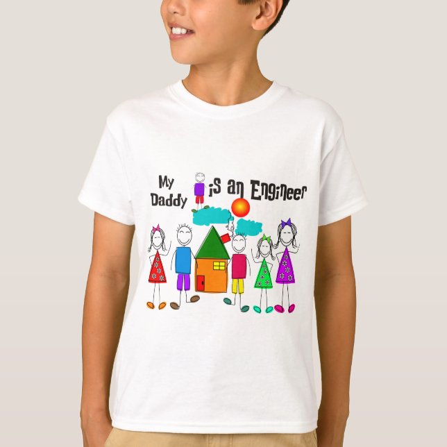 My Daddy is an Engineer II T-Shirt (Front)
