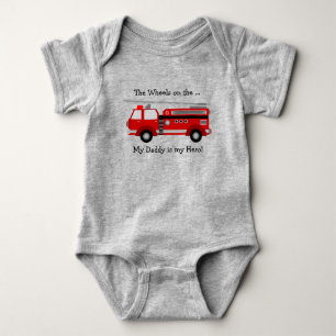 My Daddy is my Hero Firefighter Baby Bodysuit