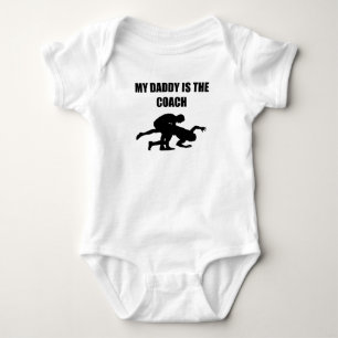 My Daddy Is The Coach Wrestling Baby Bodysuit