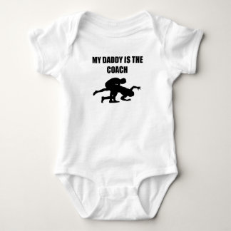 My Daddy Is The Coach Wrestling Baby Bodysuit