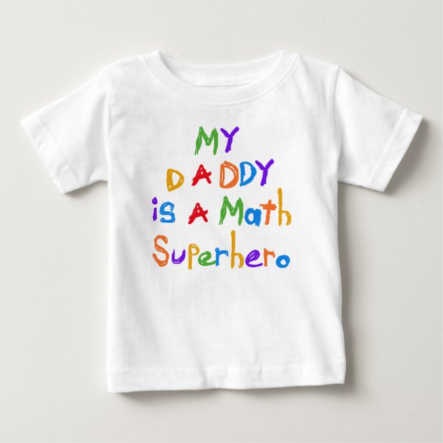 My Daddy Math Superhero T-shirts and Gifts (Front)
