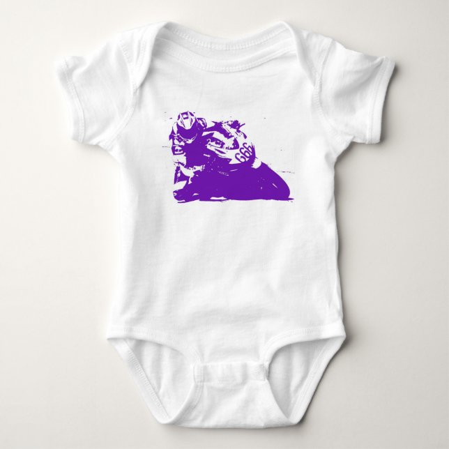My Daddy Rides Motorcycles Baby Bodysuit (Front)