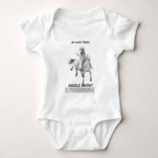 My Daddy Rides Saddle bronc Baby Bodysuit