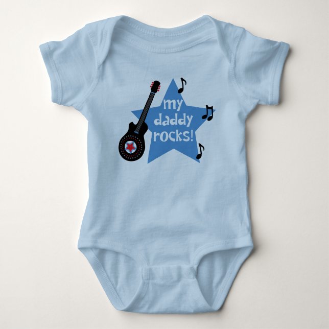 My Daddy Rocks Baby Bodysuit (Front)
