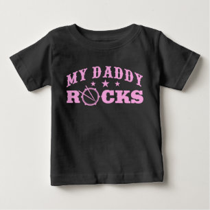 My Daddy Rocks Drummer Baby T-Shirt