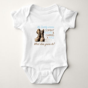 My Daddy Wears Combat Boots Baby Bodysuit