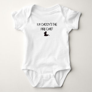 My Daddy's the Fire Chief with Silhouette Baby Bodysuit