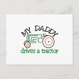 My Daddys Tractor Postcard