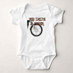 My Dad's A Biker Baby Bodysuit