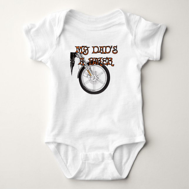 My Dad's A Biker Baby Bodysuit (Front)