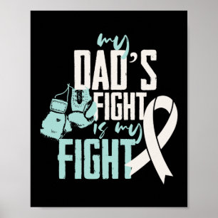 My Dad's Fight Is My Fight Lung Cancer Awareness Poster