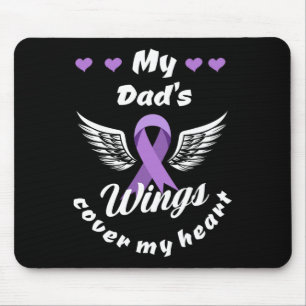 My Dad's Wings Cover My Heart Overdose Awareness Mouse Mat