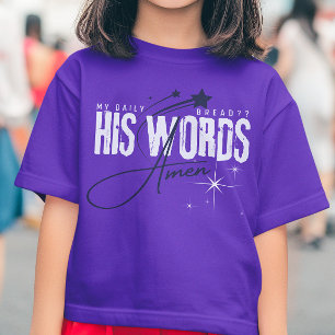 My Daily Bread - Christian Jesus Purple T-Shirt