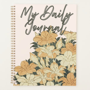 "My Daily Journal" Vintage Warm Floral & Botanic Planner