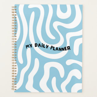 "My Daily Planner" Cover with Abstract Waves Planner