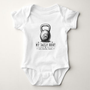 My Daily Reset Lift Breathe Repeat Workout Baby Bodysuit