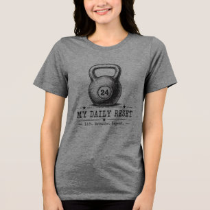 My Daily Reset Lift Breathe Repeat Workout Tri-Blend Shirt