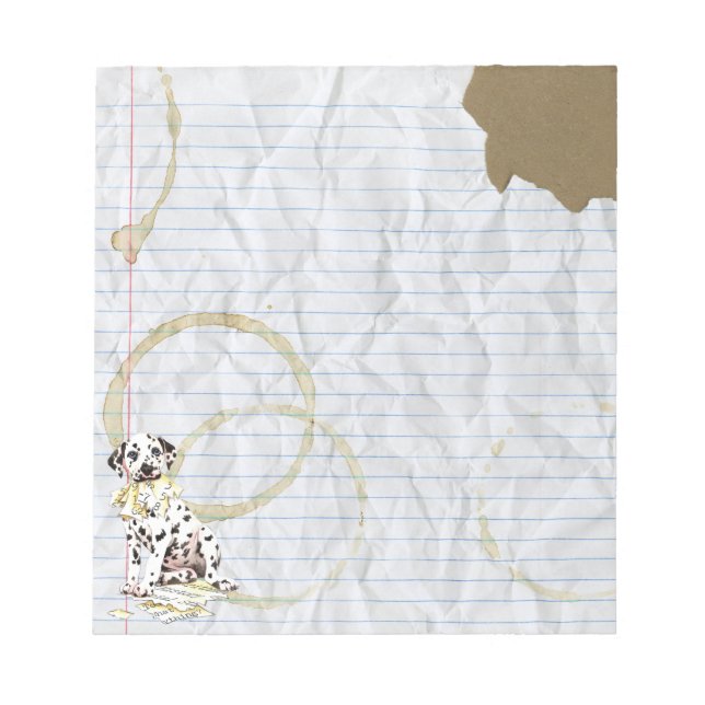My Dalmatian Ate My Lesson Plan Notepad (Front)