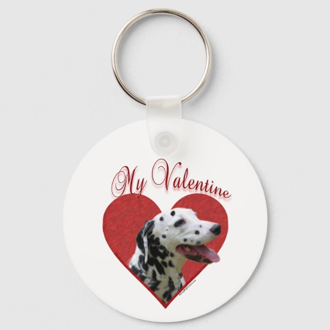 My Dalmatian Valentine Key Ring (Front)