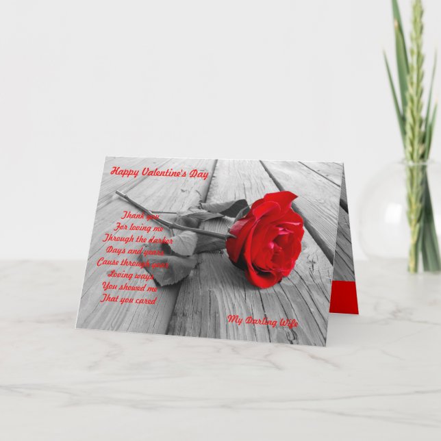 My darling wife valentine's day holiday card (Front)