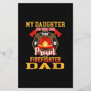 My Daughter Has Your Back Proud Firefighter Dad Flyer