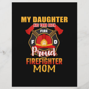 My Daughter Has Your Back Proud Firefighter Mum Flyer