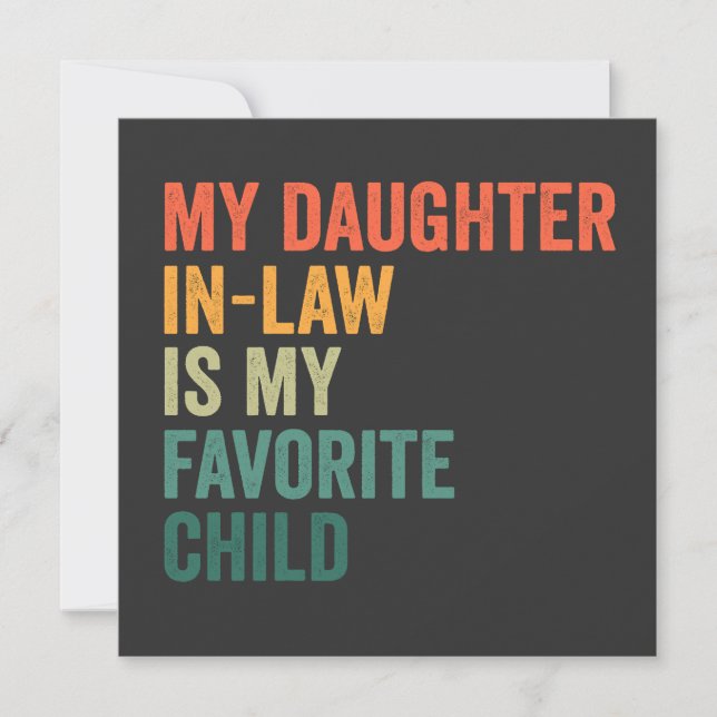 My Daughter in Law Is my Favourite Child Retro Gif Holiday Card (Front)