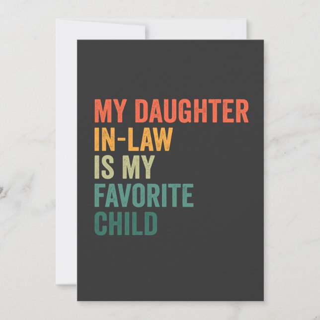 My Daughter in Law Is my Favourite Child Retro Gif Invitation (Front)