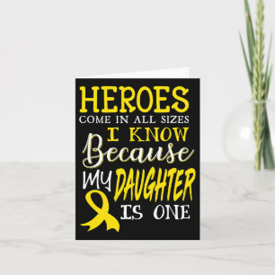 My Daughter Is A Hero Childhood Cancer Awareness 1 Card
