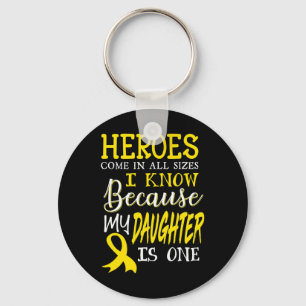 My Daughter Is A Hero Childhood Cancer Awareness 1 Key Ring