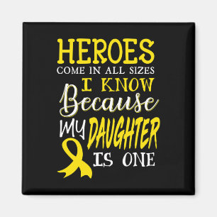 My Daughter Is A Hero Childhood Cancer Awareness 1 Magnet