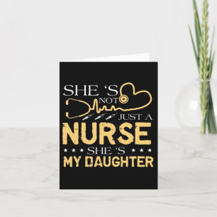My Daughter Is A Nurse Proud Nurse's Mum Dad Rn Lp Card
